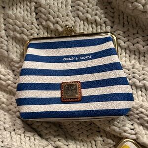 Dooney & Bourke Navy and White Striped Wallet